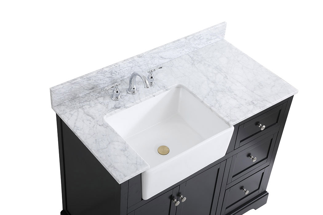 Elegant Bathroom Vanity - Black (VF60242BK-BS)