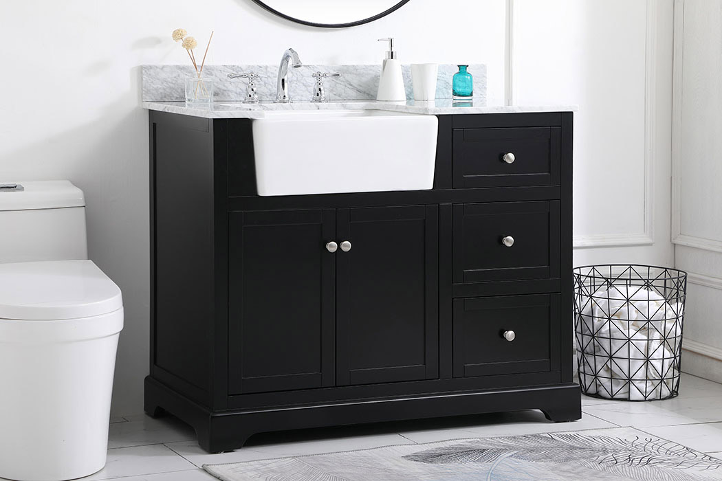 Elegant Bathroom Vanity - Black (VF60242BK-BS)