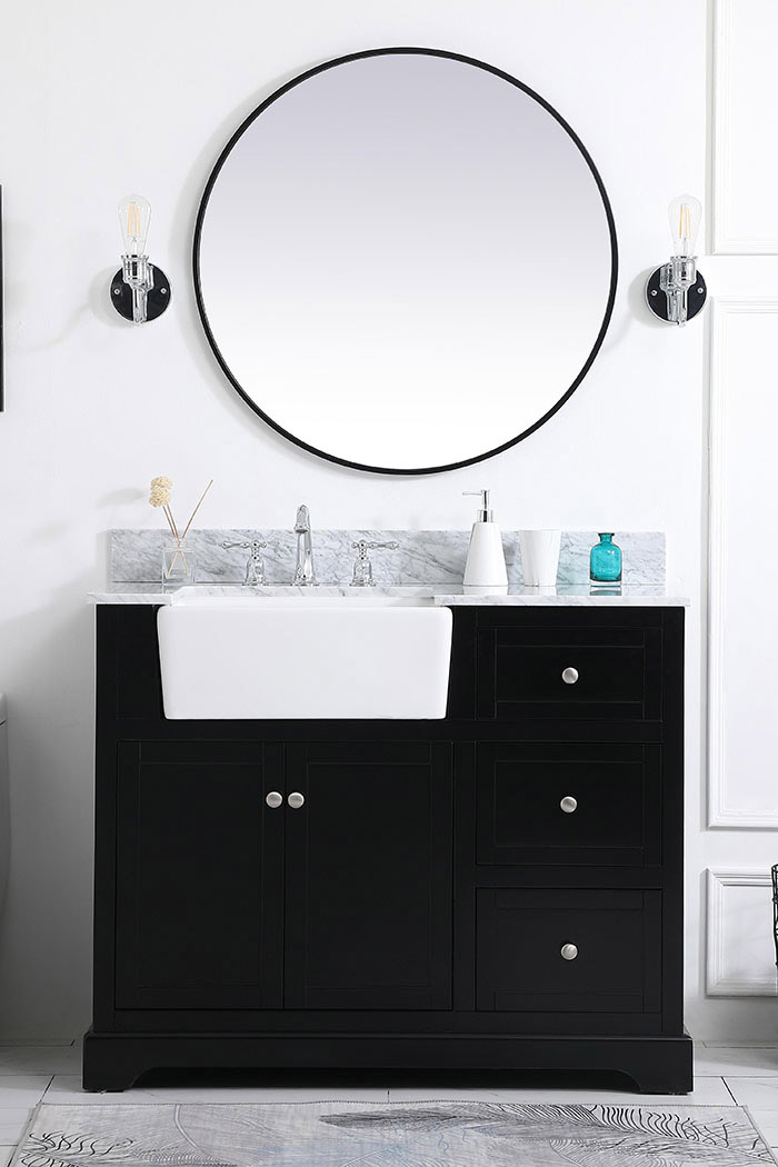 Elegant Bathroom Vanity - Black (VF60242BK-BS)