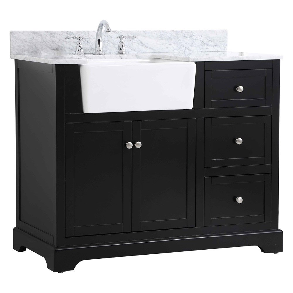 Elegant Bathroom Vanity - Black (VF60242BK-BS)