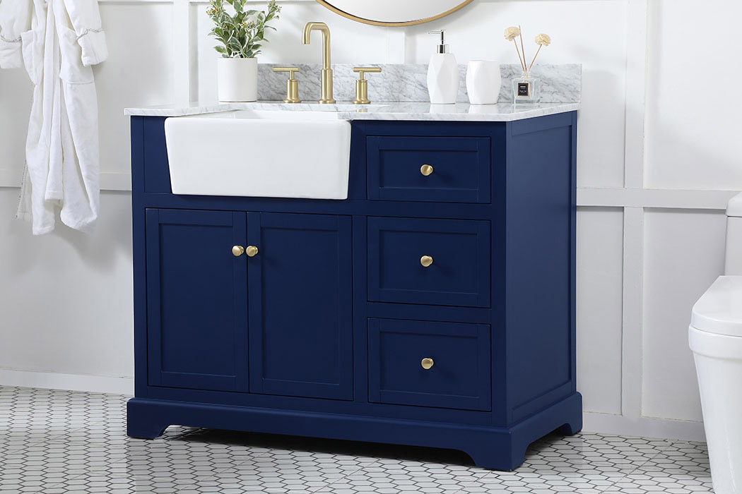 Elegant Bathroom Vanity - Blue (VF60242BL-BS)