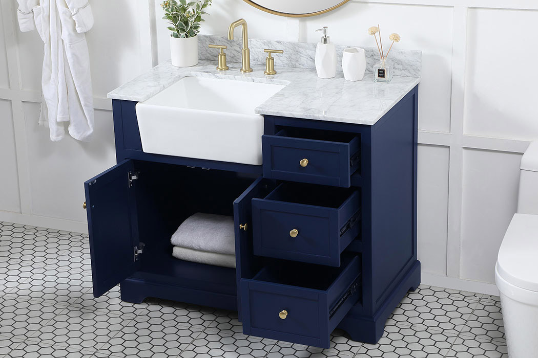 Elegant Bathroom Vanity - Blue (VF60242BL-BS)