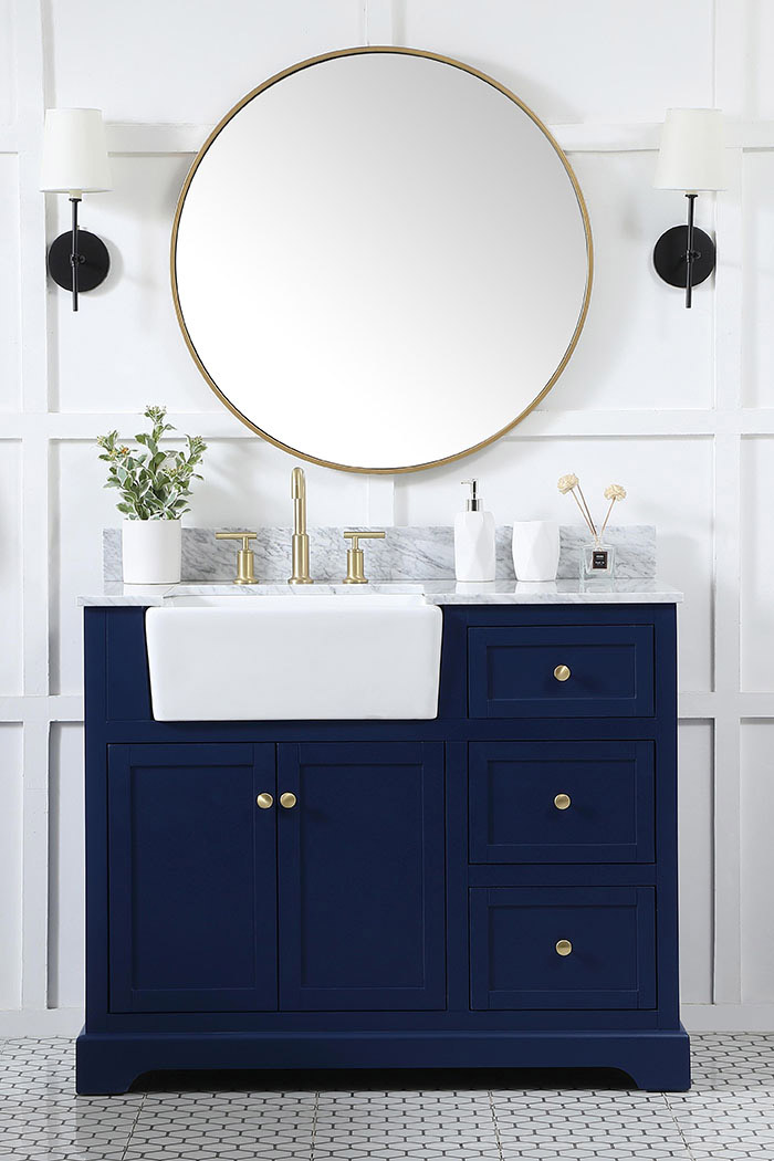 Elegant Bathroom Vanity - Blue (VF60242BL-BS)