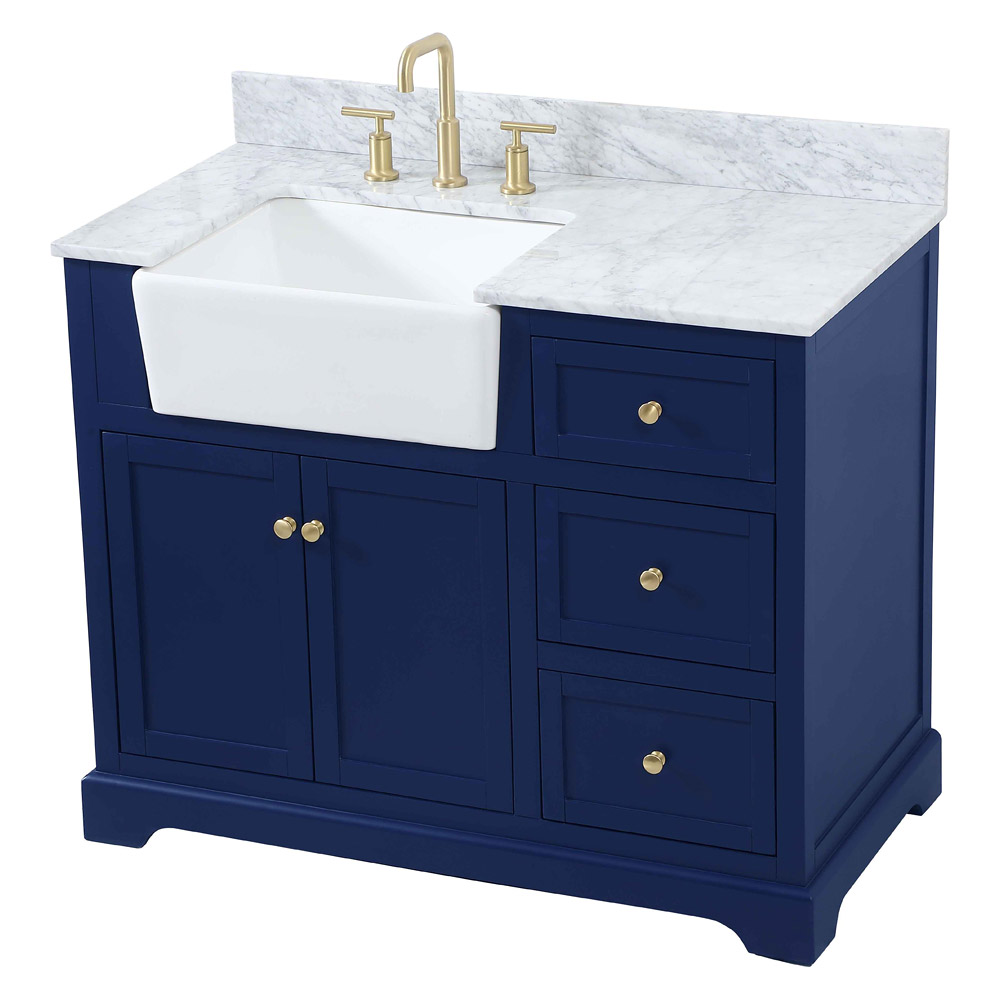 Elegant Bathroom Vanity - Blue (VF60242BL-BS)