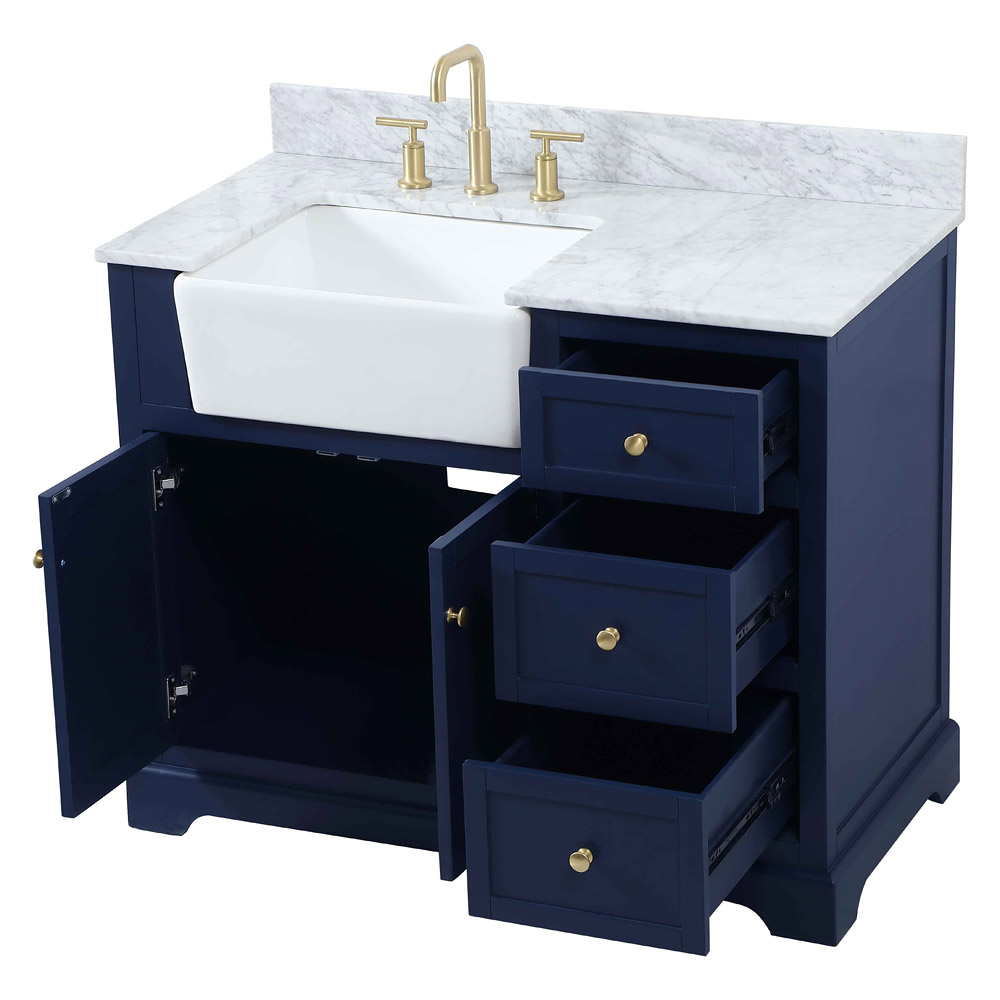 Elegant Bathroom Vanity - Blue (VF60242BL-BS)