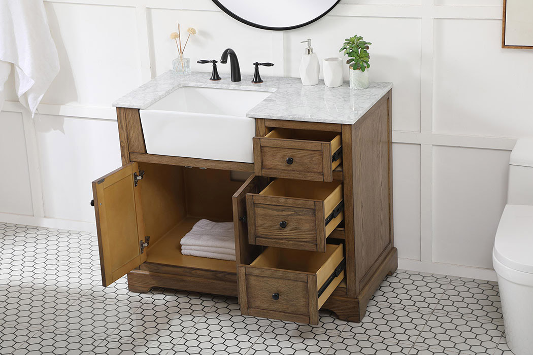 Elegant Bathroom Vanity - Driftwood (VF60242DW)