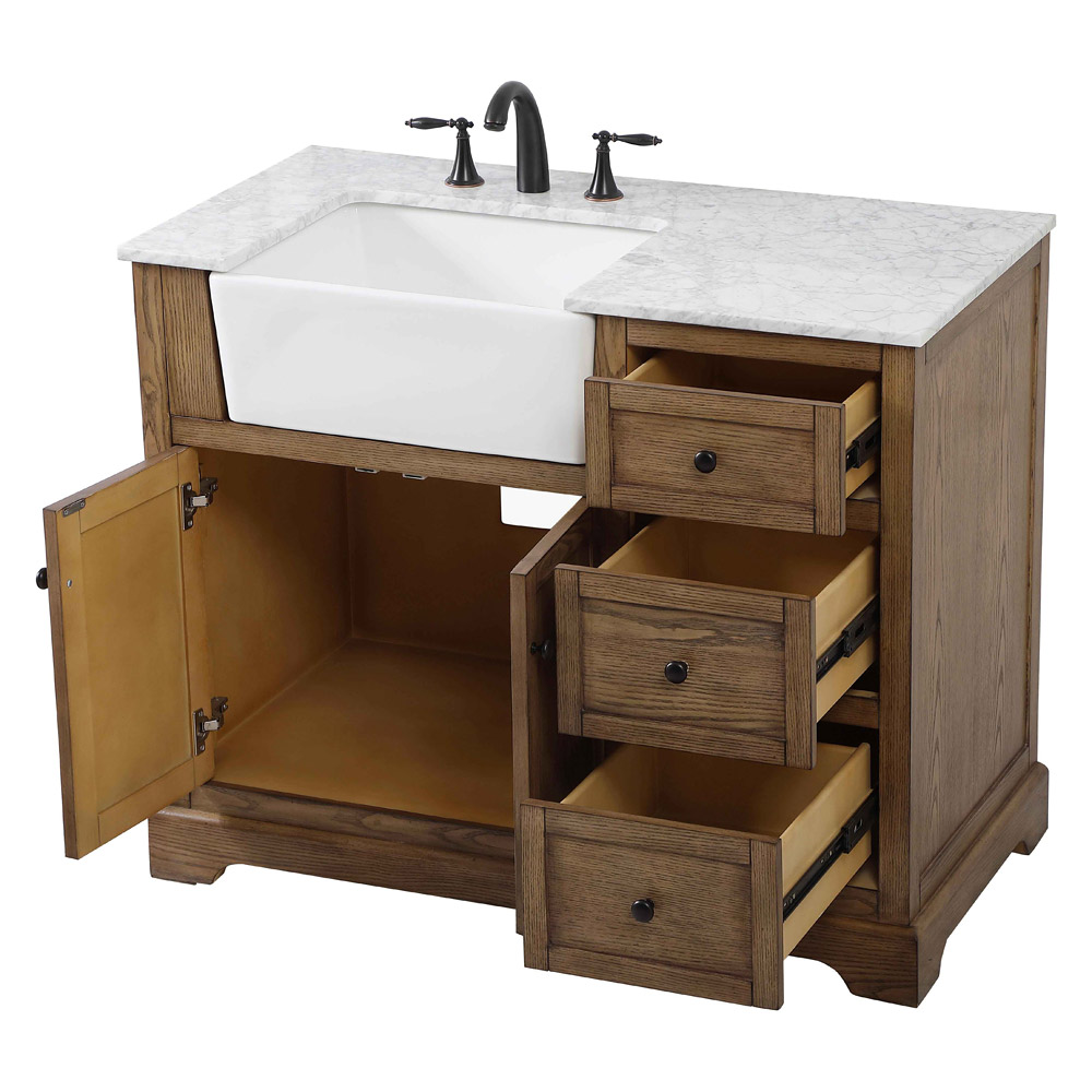 Elegant Bathroom Vanity - Driftwood (VF60242DW)