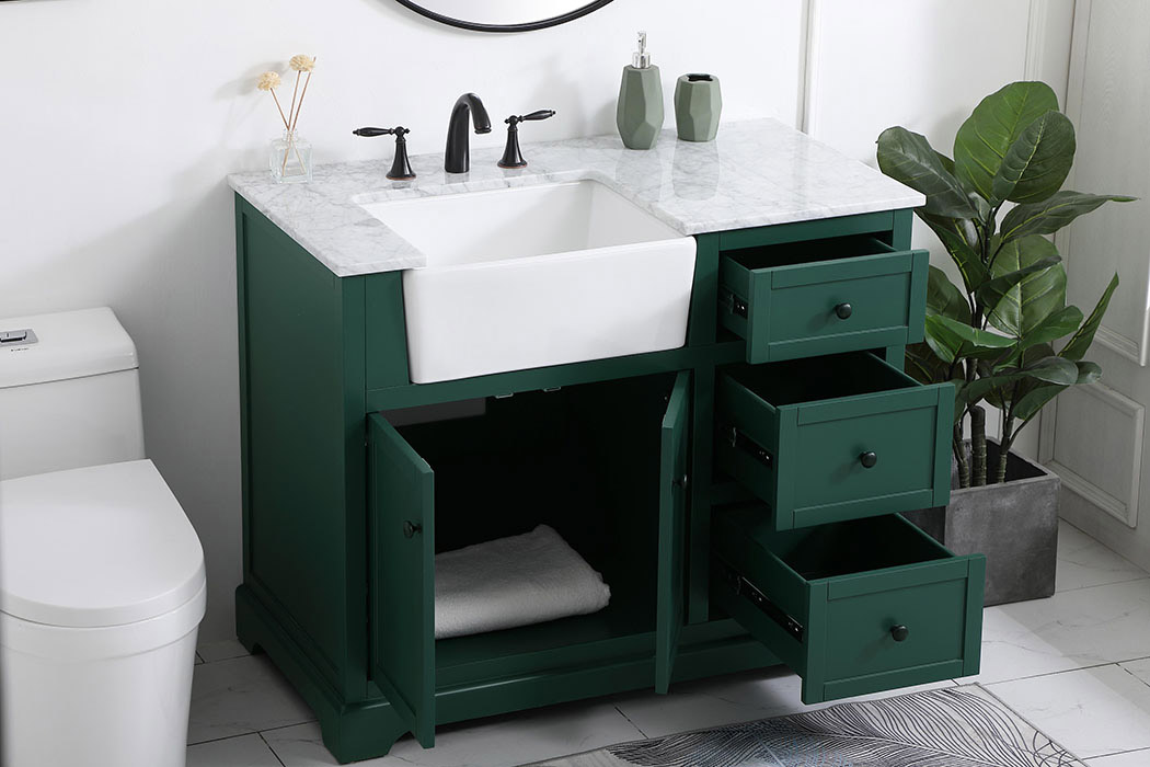 Elegant Bathroom Vanity - Green (VF60242GN)