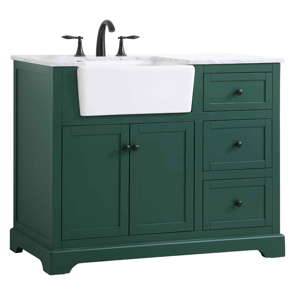 Elegant Bathroom Vanity - Green (VF60242GN)