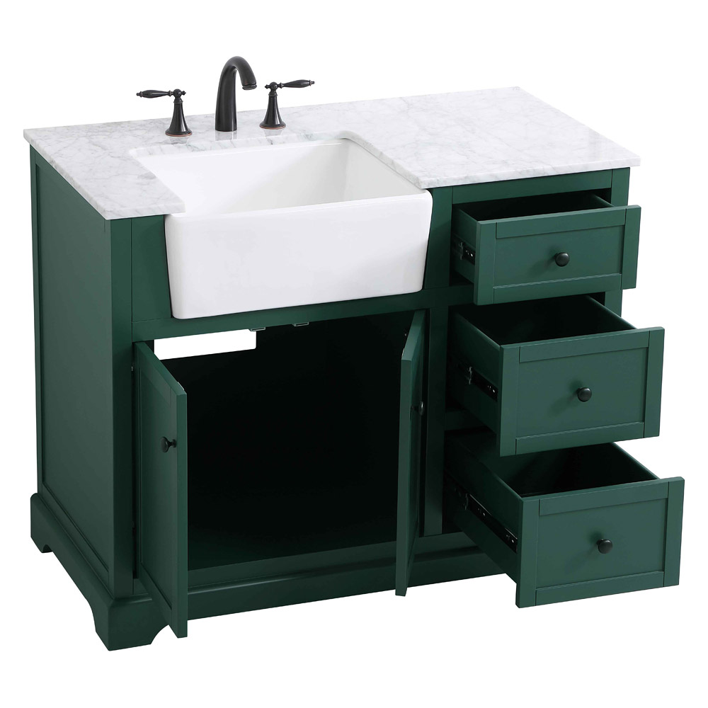 Elegant Bathroom Vanity - Green (VF60242GN)