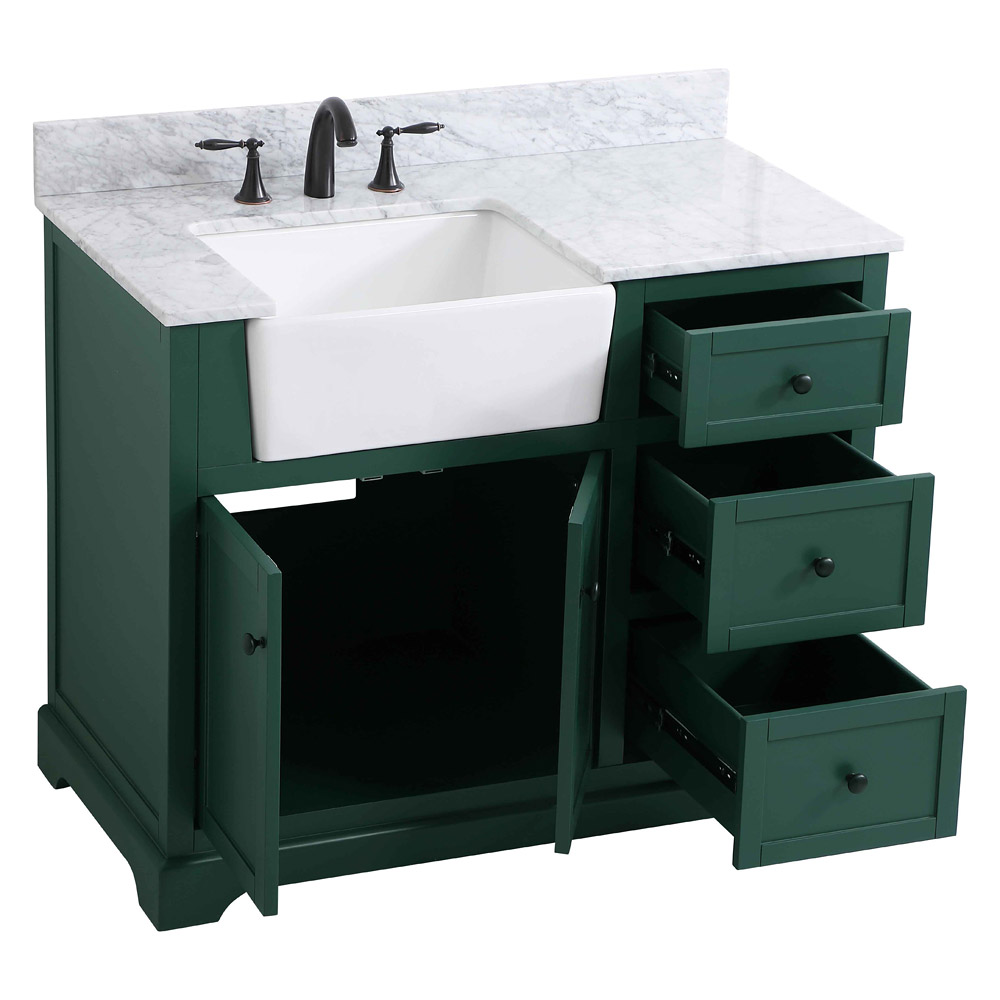 Elegant Bathroom Vanity - Green (VF60242GN-BS)