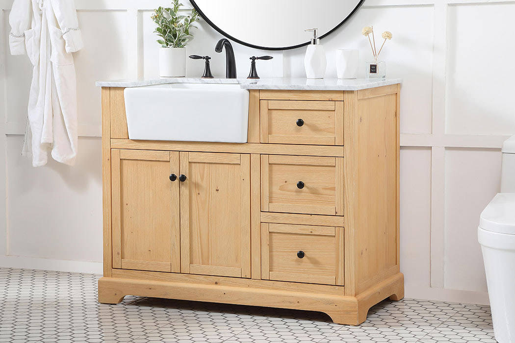 Elegant Bathroom Vanity - Natural Wood (VF60242NW)