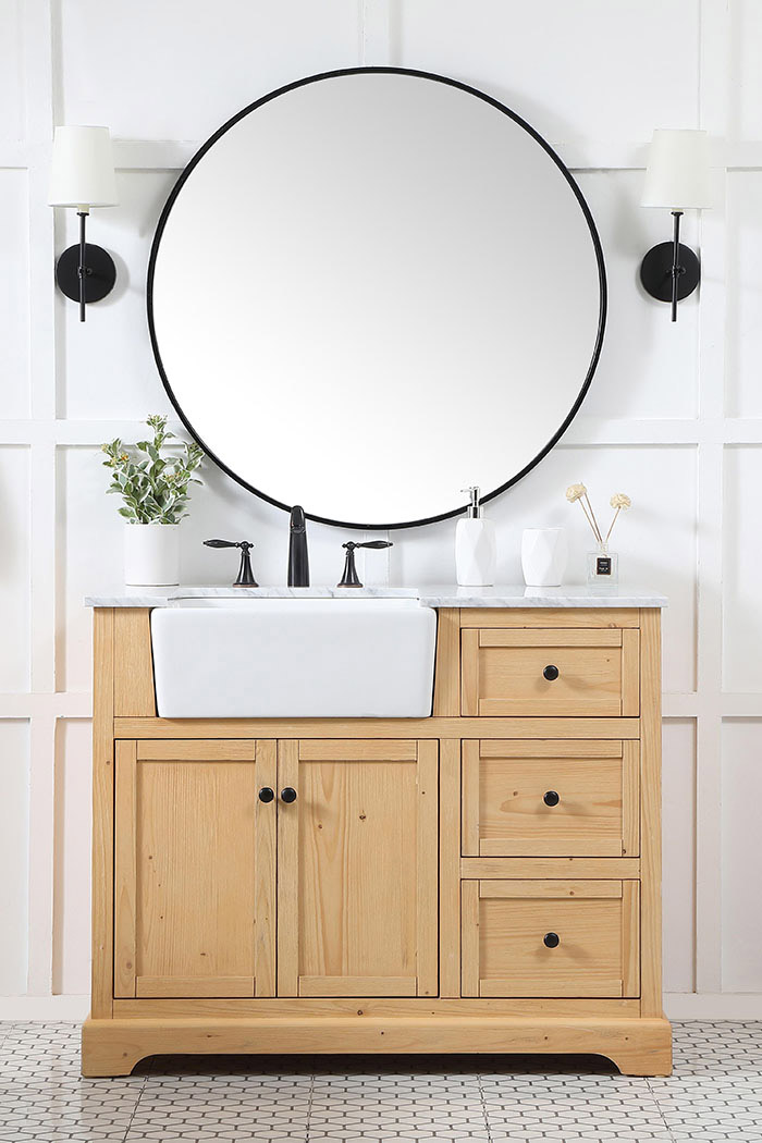 Elegant Bathroom Vanity - Natural Wood (VF60242NW)