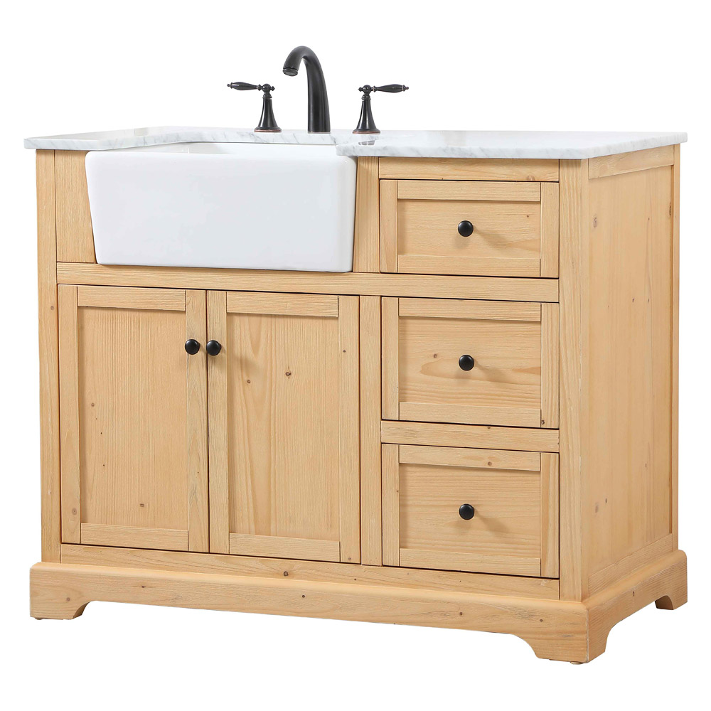 Elegant Bathroom Vanity - Natural Wood (VF60242NW)