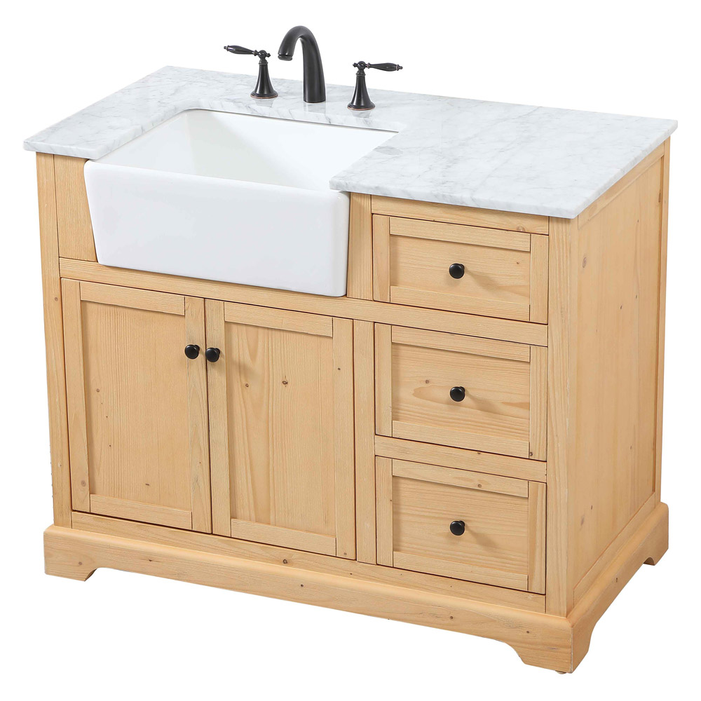 Elegant Bathroom Vanity - Natural Wood (VF60242NW)