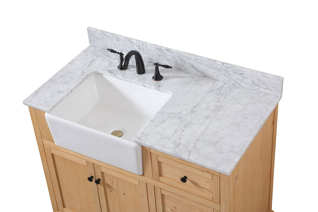 Elegant Bathroom Vanity - Natural Wood (VF60242NW-BS)