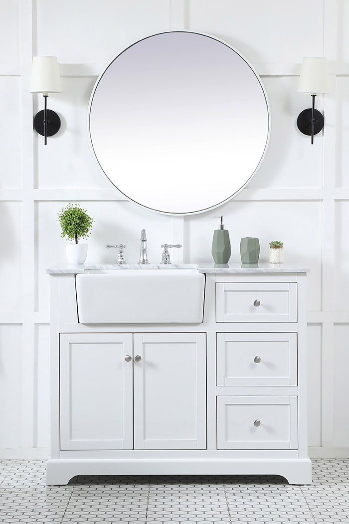 Elegant Bathroom Vanity - White (VF60242WH)