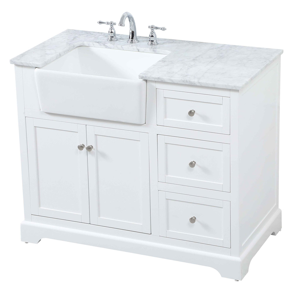 Elegant Bathroom Vanity - White (VF60242WH)