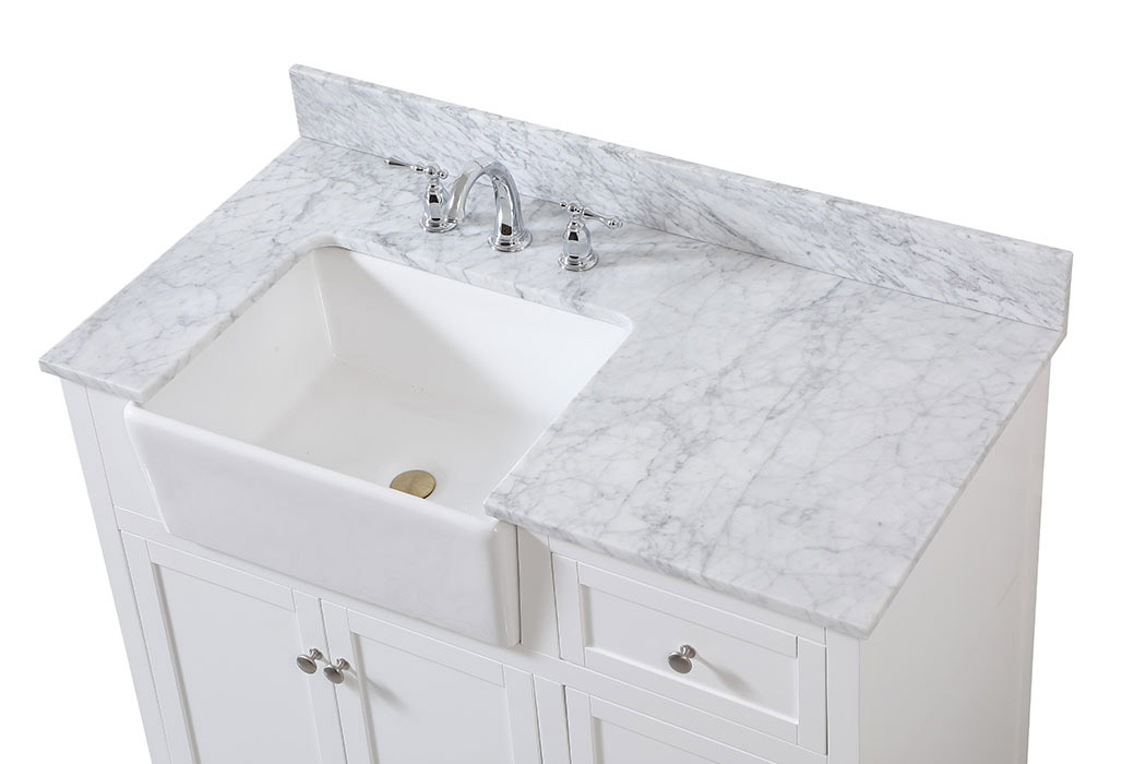 Elegant Bathroom Vanity - White (VF60242WH-BS)