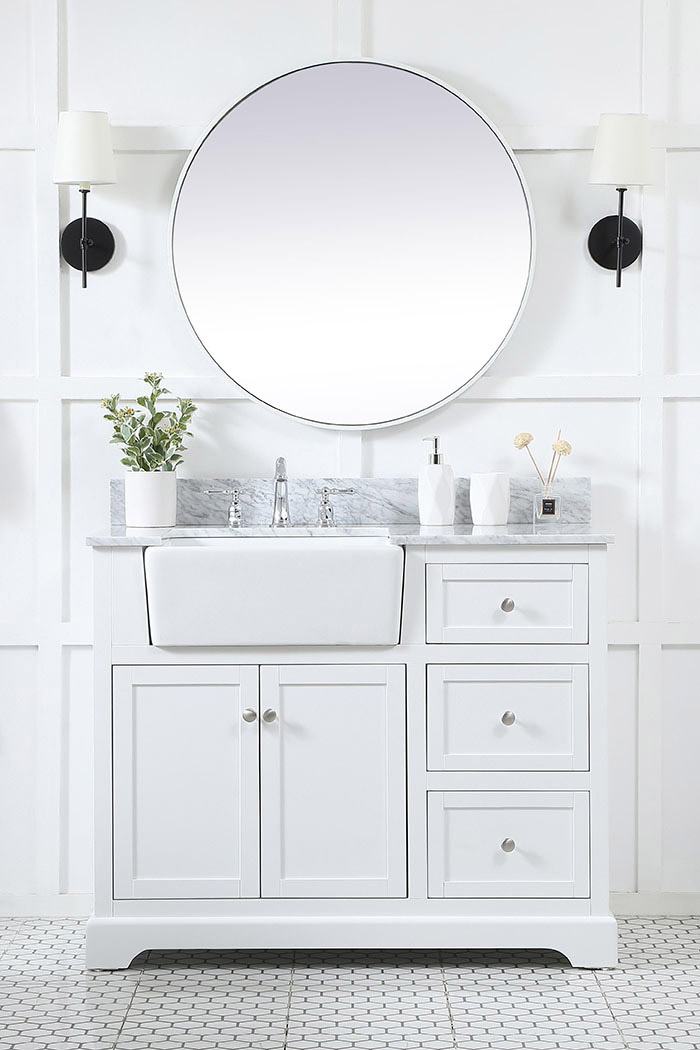 Elegant Bathroom Vanity - White (VF60242WH-BS)