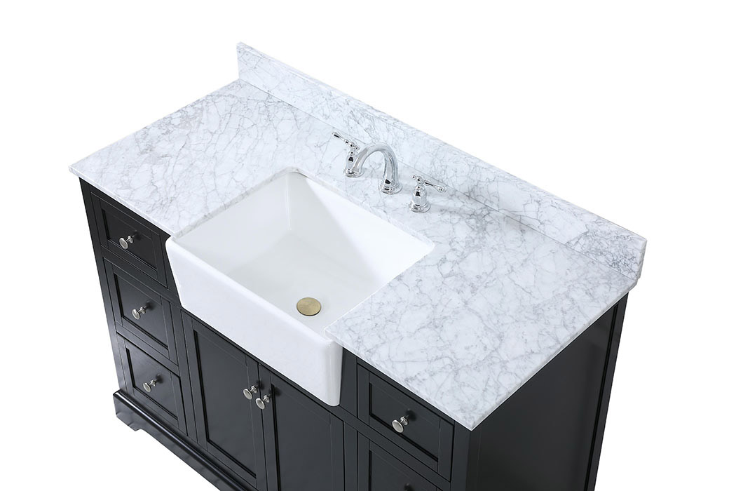 Elegant Bathroom Vanity - Black (VF60248BK-BS)