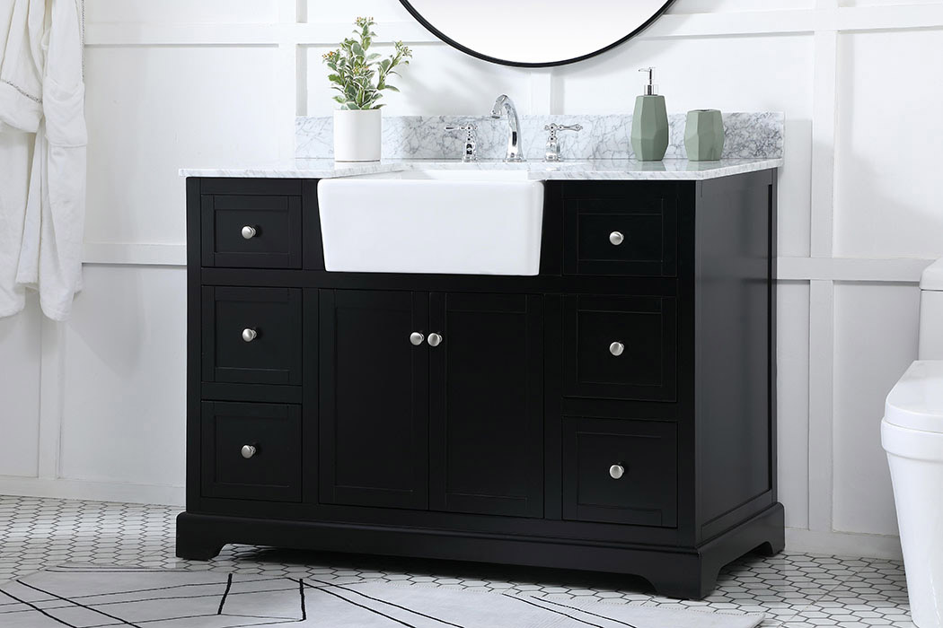 Elegant Bathroom Vanity - Black (VF60248BK-BS)