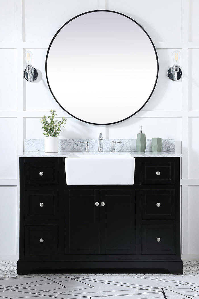 Elegant Bathroom Vanity - Black (VF60248BK-BS)