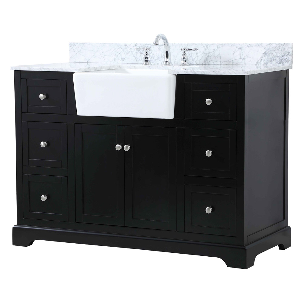 Elegant Bathroom Vanity - Black (VF60248BK-BS)