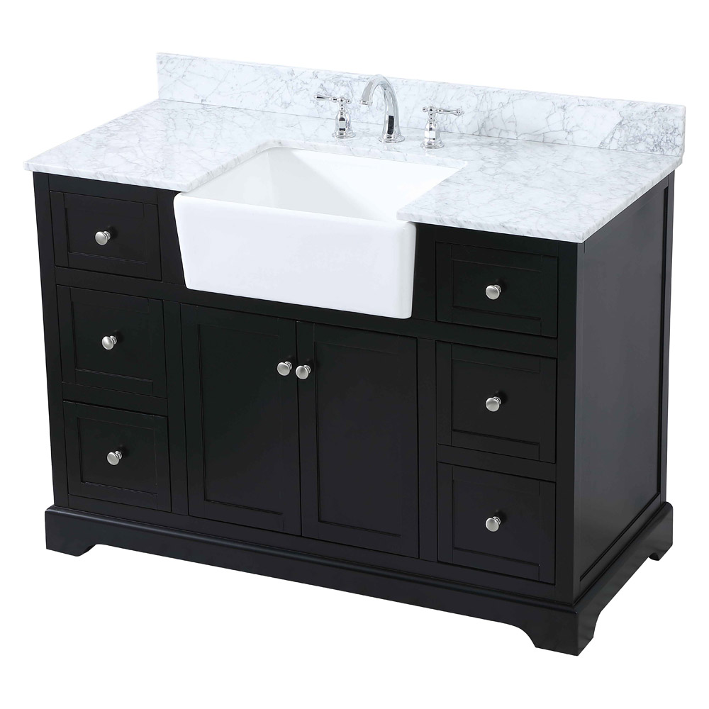 Elegant Bathroom Vanity - Black (VF60248BK-BS)