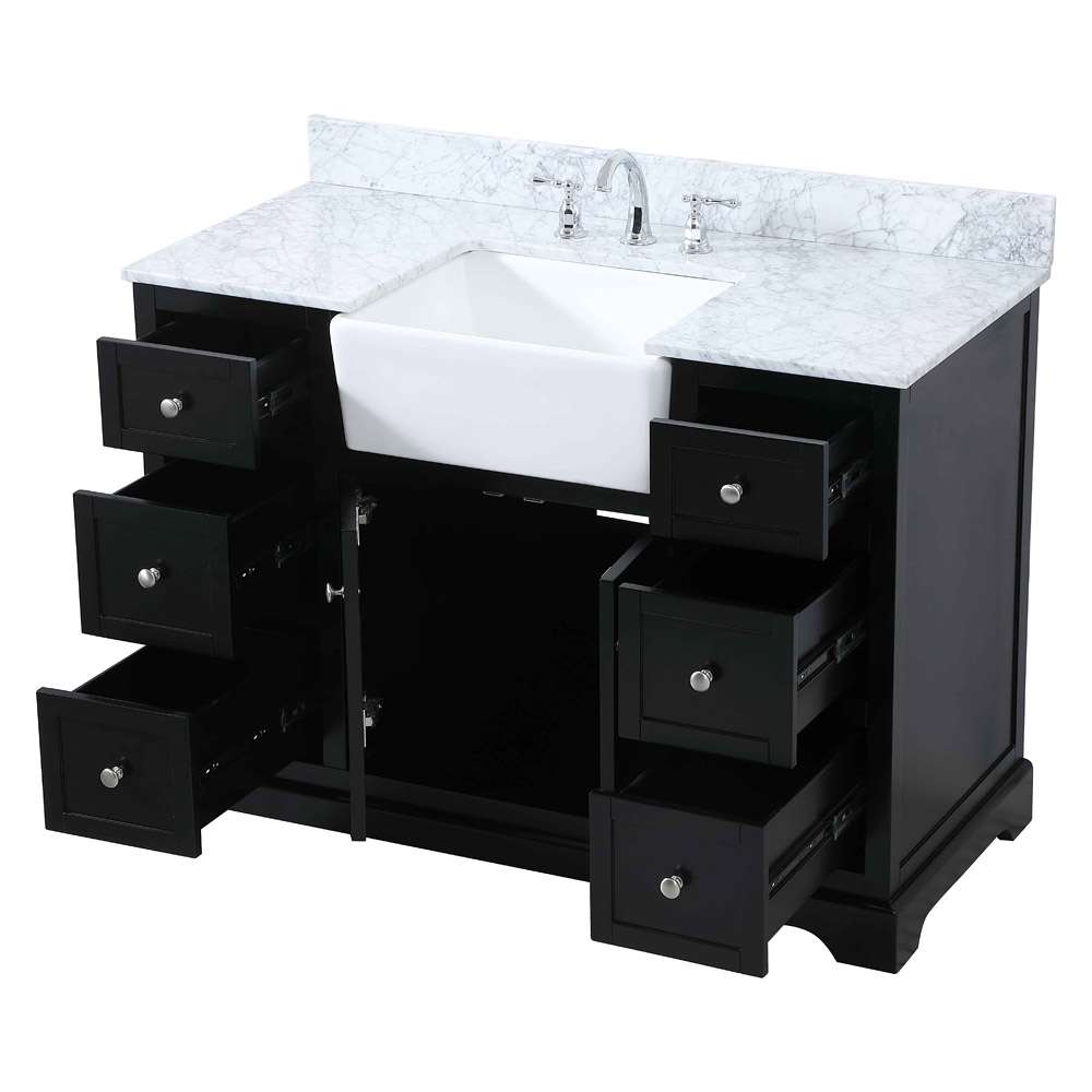 Elegant Bathroom Vanity - Black (VF60248BK-BS)