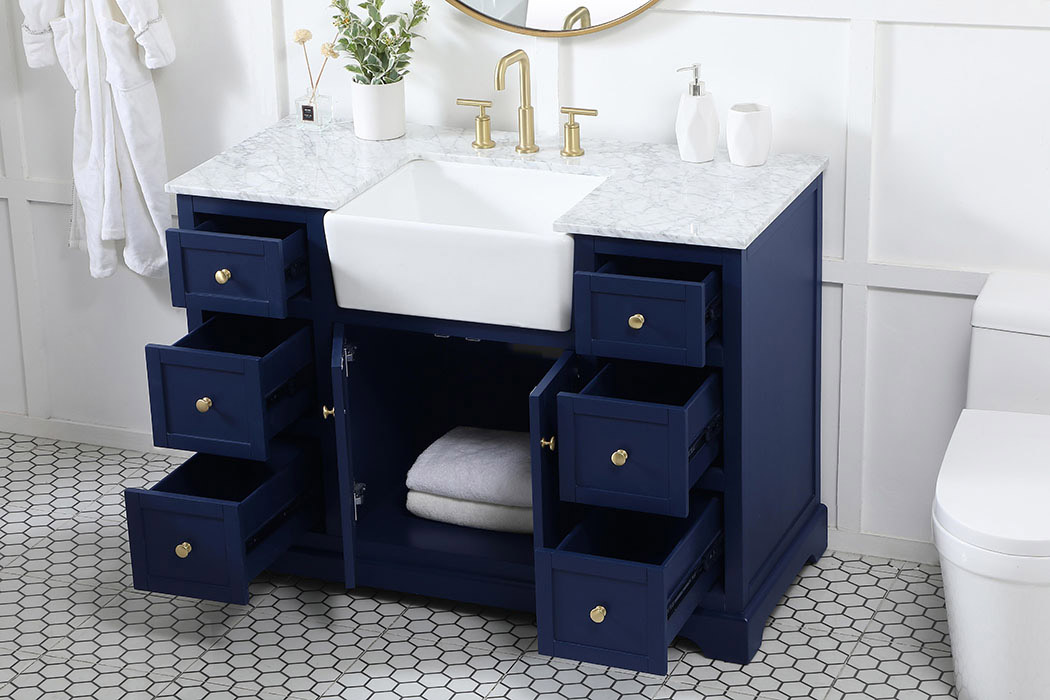 Elegant Bathroom Vanity - Blue (VF60248BL)