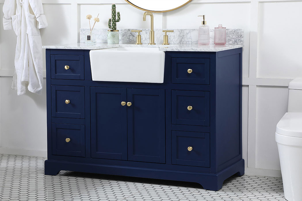 Elegant Bathroom Vanity - Blue (VF60248BL-BS)