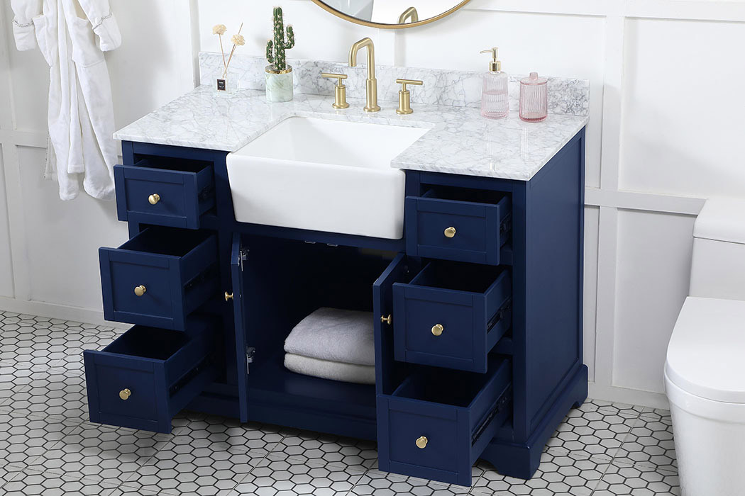 Elegant Bathroom Vanity - Blue (VF60248BL-BS)