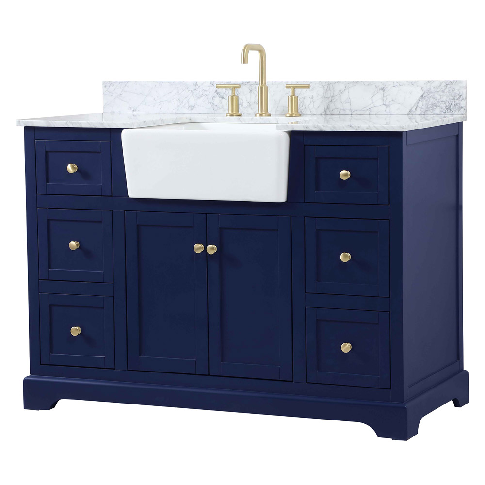 Elegant Bathroom Vanity - Blue (VF60248BL-BS)