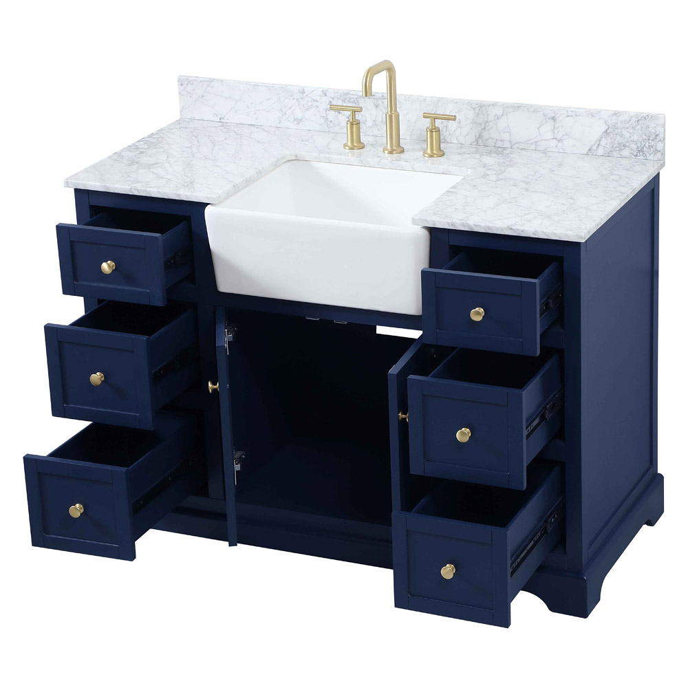 Elegant Bathroom Vanity - Blue (VF60248BL-BS)