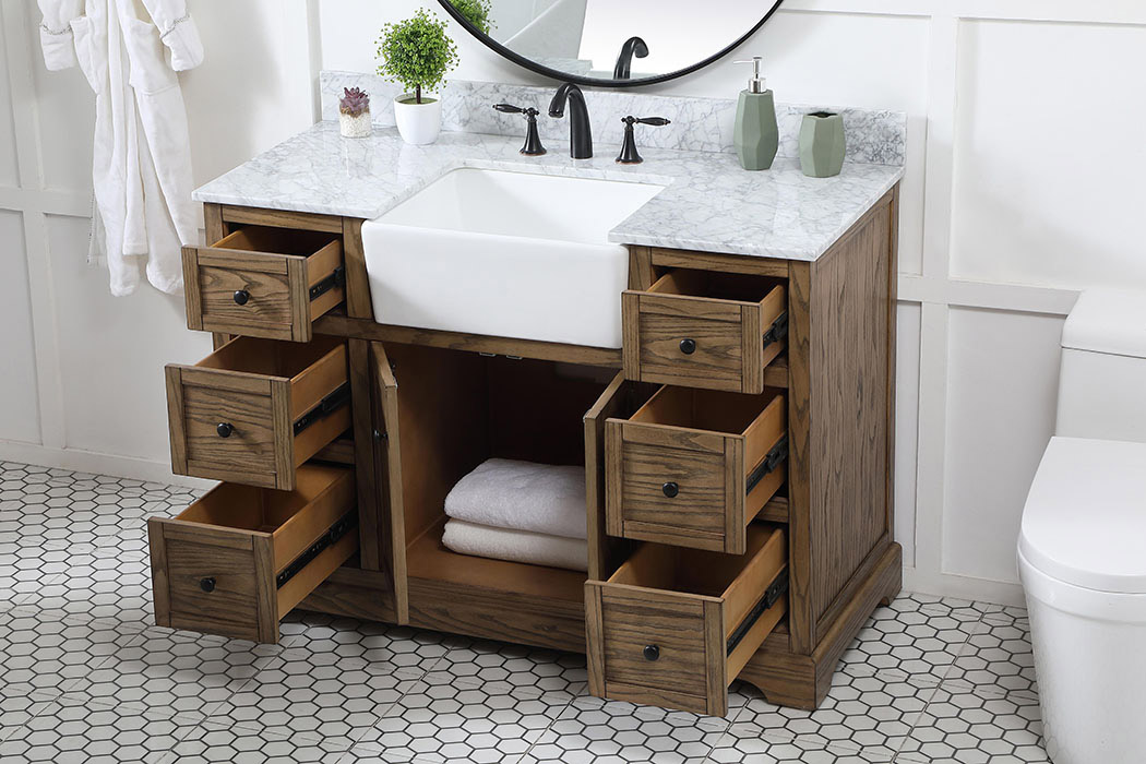 Elegant Bathroom Vanity - Driftwood (VF60248DW-BS)