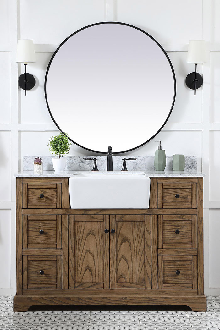 Elegant Bathroom Vanity - Driftwood (VF60248DW-BS)