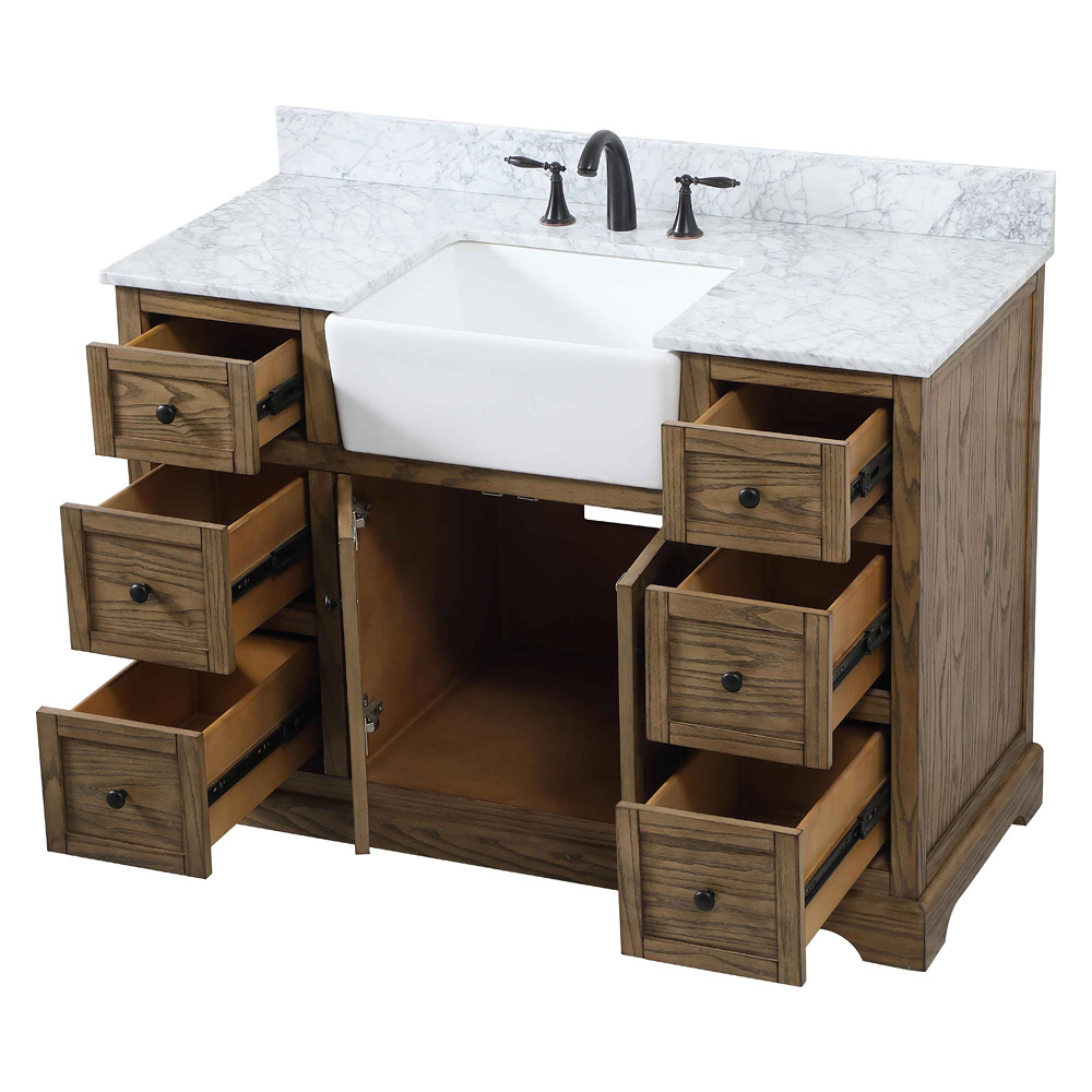 Elegant Bathroom Vanity - Driftwood (VF60248DW-BS)