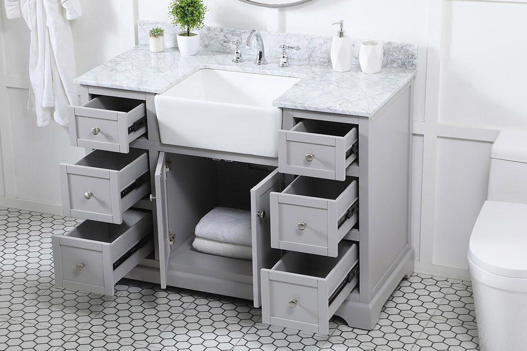 Elegant Bathroom Vanity - Gray (VF60248GR-BS)