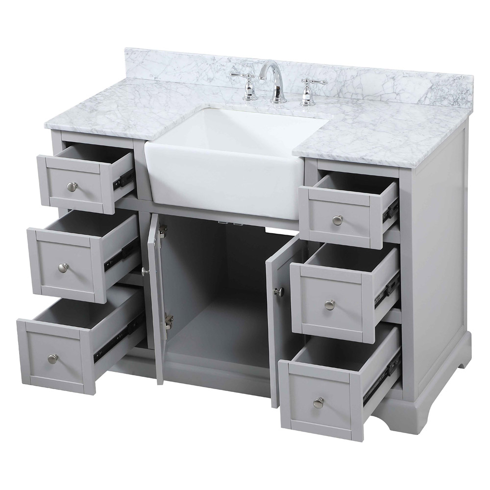 Elegant Bathroom Vanity - Gray (VF60248GR-BS)