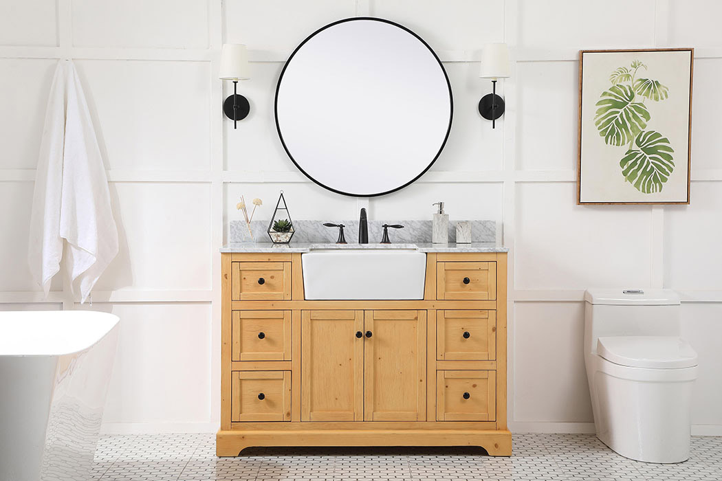 Elegant Bathroom Vanity - Natural Wood (VF60248NW-BS)