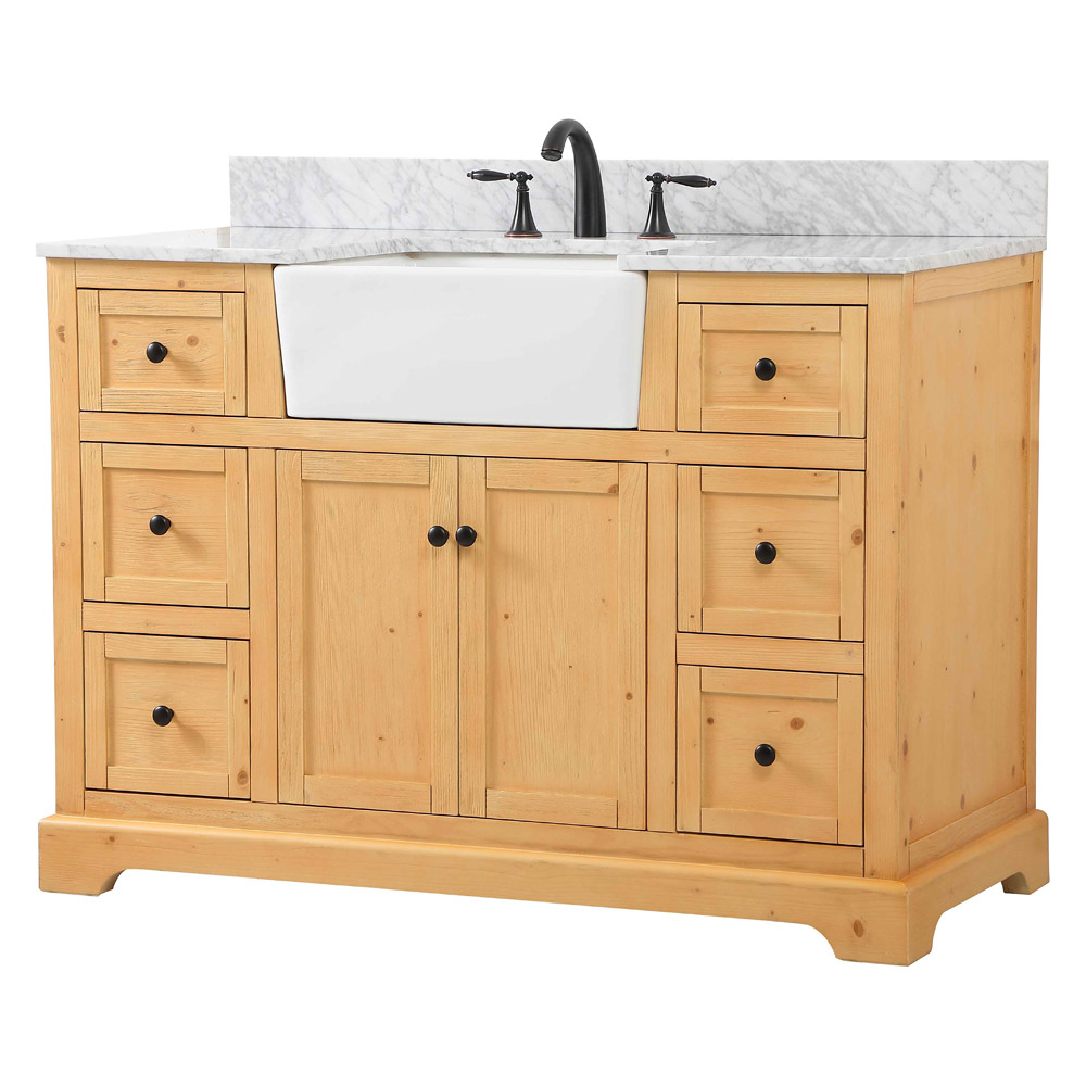 Elegant Bathroom Vanity - Natural Wood (VF60248NW-BS)