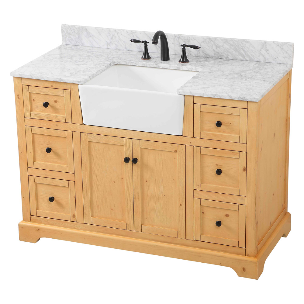 Elegant Bathroom Vanity - Natural Wood (VF60248NW-BS)