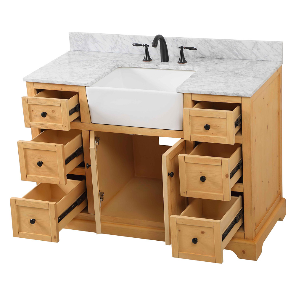 Elegant Bathroom Vanity - Natural Wood (VF60248NW-BS)