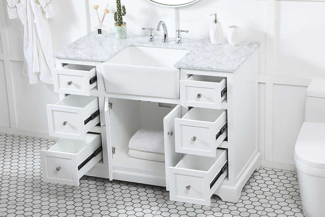 Elegant Bathroom Vanity - White (VF60248WH)