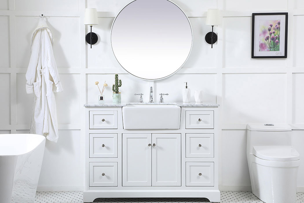 Elegant Bathroom Vanity - White (VF60248WH)