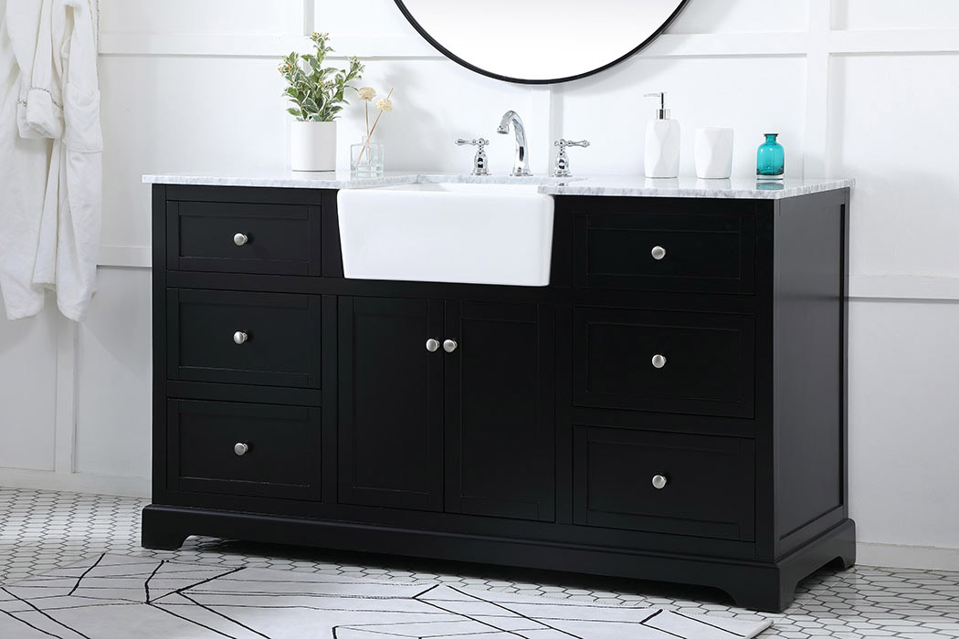 Elegant Bathroom Vanity - Black (VF60260BK)