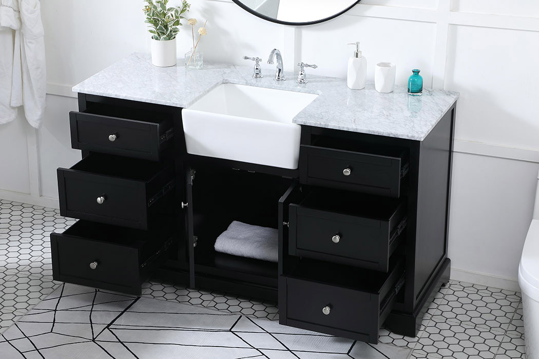 Elegant Bathroom Vanity - Black (VF60260BK)