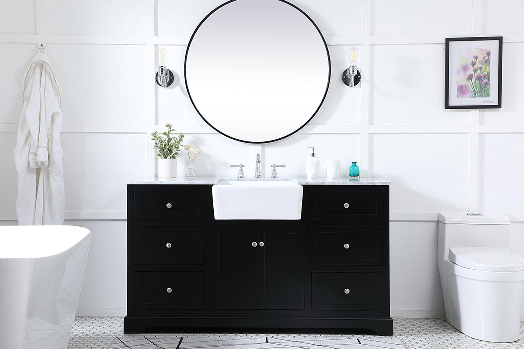 Elegant Bathroom Vanity - Black (VF60260BK)