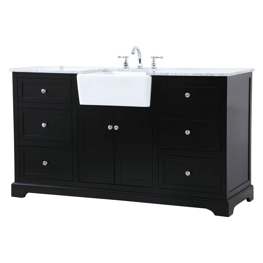 Elegant Bathroom Vanity - Black (VF60260BK)